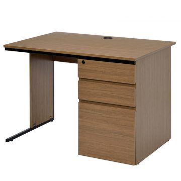 【法人様限定】送料無料 ワーキングデスク 片袖 W1000xD700 ウォルナット GZWC-1070DM