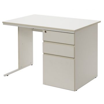 【法人様限定】送料無料 ワーキングデスク 片袖 W1000xD700 ホワイト GZWC-1070WH