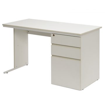 【法人様限定】送料無料 ワーキングデスク 片袖 W1200xD600 ホワイト GZWC-1260WH