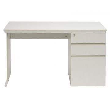 【法人様限定】送料無料 ワーキングデスク 片袖 W1200xD600 ホワイト GZWC-1260WH - 画像 (2)