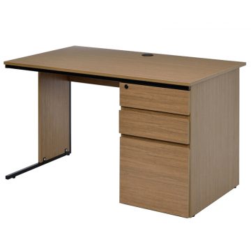 【法人様限定】送料無料 ワーキングデスク 片袖 W1200xD700 ウォルナット GZWC-1270DM