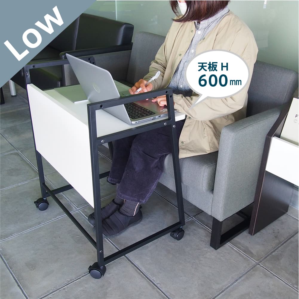 【法人様限定】送料無料 リル 2wayキャスターデスク ホワイトウッド RFWCD-5540WG - 画像 (13)