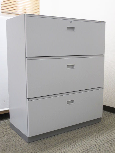 【送料無料 東京地区限定】【美品】3段ラテラル書庫 キャビネット ラテラルキャビネット 収納庫 本棚 書棚【中古オフィス家具】【中古】オフィスパートナー イトーキ シンライン - 画像 (2)