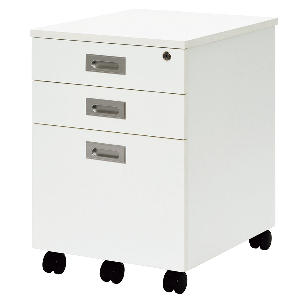 【法人様限定】送料無料 ノルム 3段ワゴンローⅡ ホワイト RFCA2-3LWH