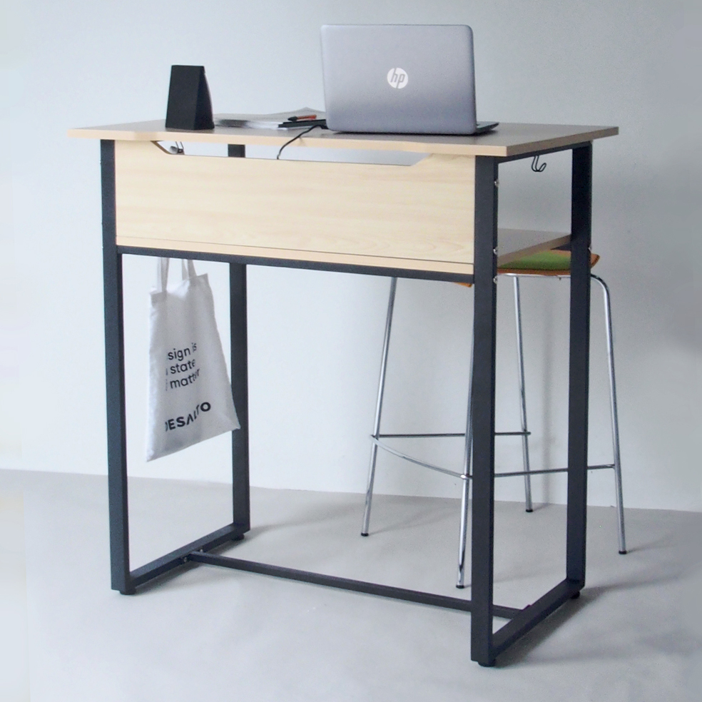 【法人様限定】送料無料 ハイデスク W1000xD600 ナチュラル RFHD-1060NA - 画像 (8)