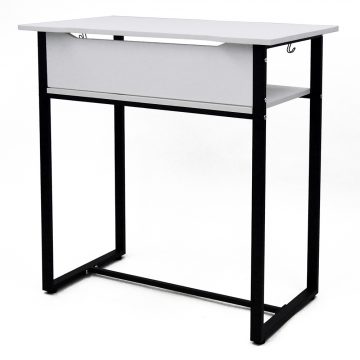 【法人様限定】送料無料 ハイデスク W1000xD600 ホワイト RFHD-1060WH - 画像 (4)