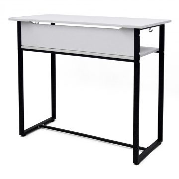 【法人様限定】ハイデスク W1200xD600 ホワイト RFHD-1260WH - 画像 (2)