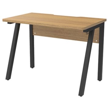 【法人様限定】送料無料 I shaped デスク W1000×D600 ウォルナット RFILD-1060DM