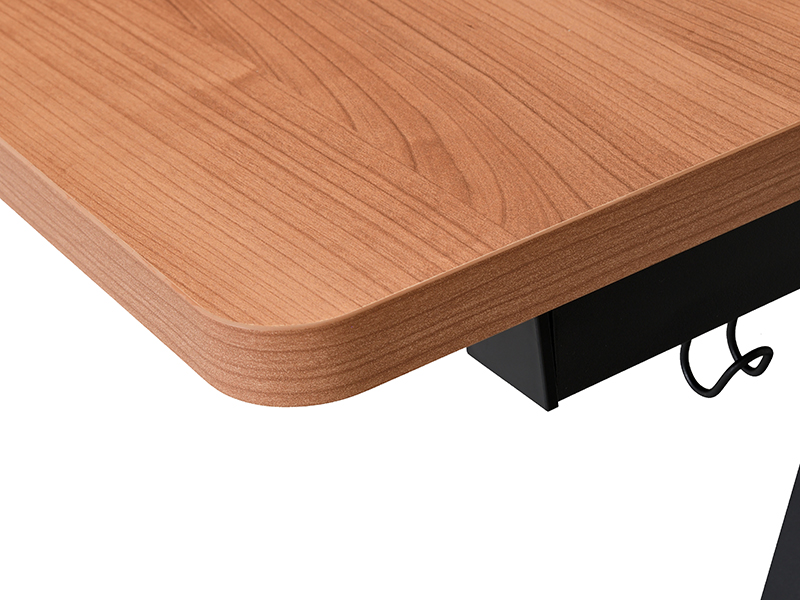 【法人様限定】送料無料 I shaped デスク W1200×D600 引出付き ウォルナット RFILD-1260DM-DR - 画像 (4)