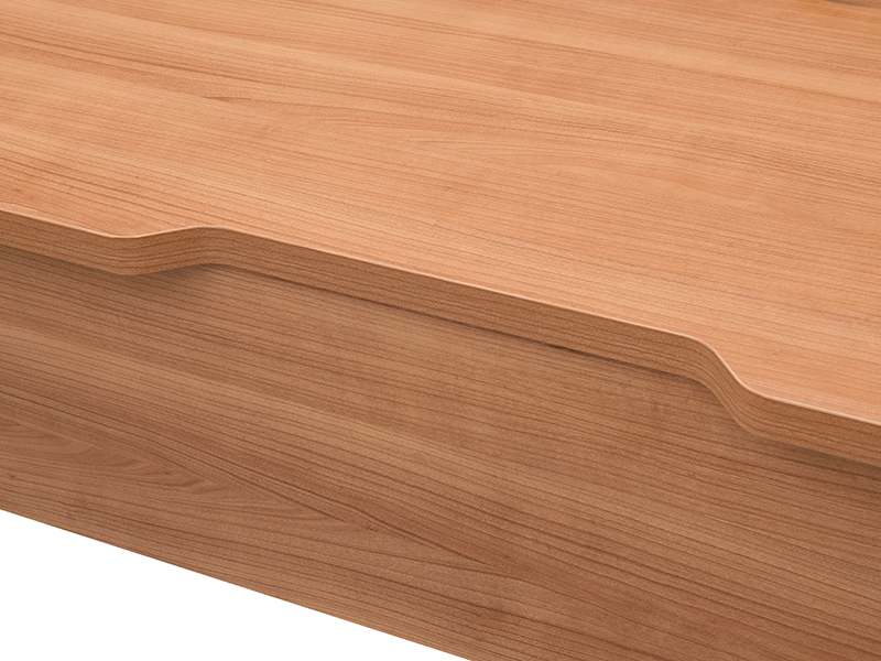 【法人様限定】送料無料 I shaped デスク W1200×D600 引出付き ウォルナット RFILD-1260DM-DR - 画像 (6)