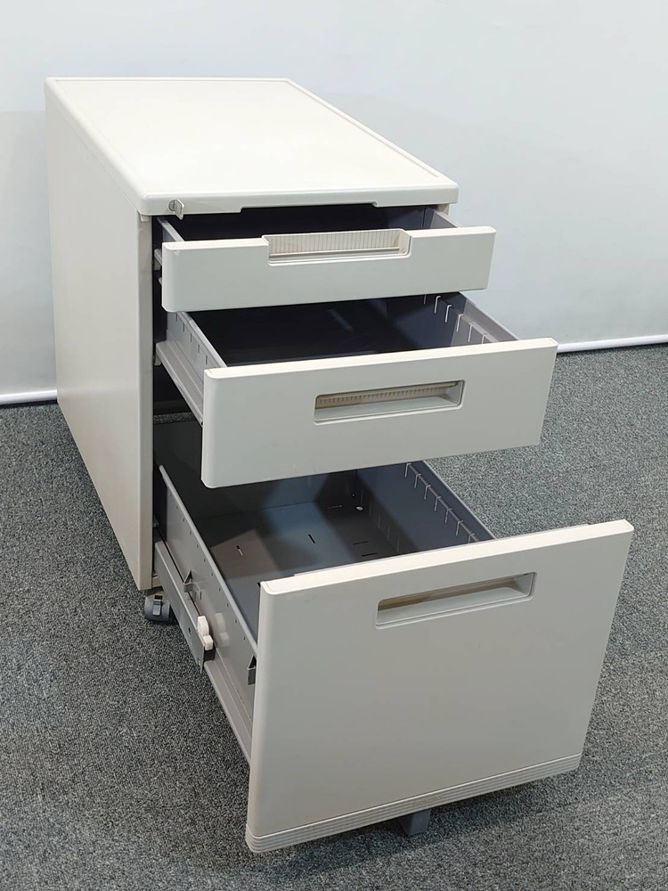 送料無料 日本製 良品 3段ワゴン 激安 コクヨ MXサイドワゴン デスクワゴン 袖机 脇机【中古オフィス家具】 - 画像 (3)