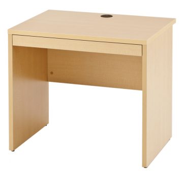 【法人様限定】送料無料 ノルム 木製デスクⅡ 引出付き W800 ナチュラル Z-RFPLD-0860NA2-D