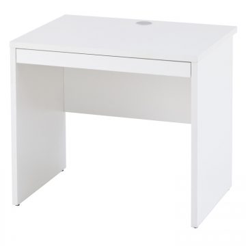 【法人様限定】送料無料 ノルム 木製デスクⅡ 引出付き W800 ホワイト Z-RFPLD-0860W2-D