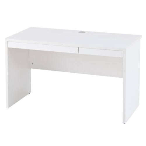 【法人様限定】送料無料 ノルム 木製デスクⅡ 引出付き W1200 ホワイト Z-RFPLD-1260W2-BD