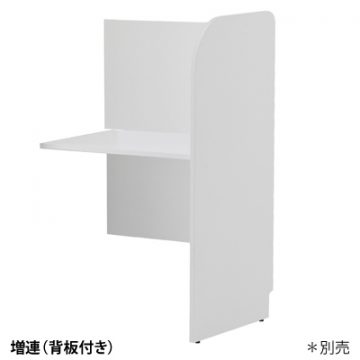 【法人様限定】送料無料 PCブースデスク 基本 W700 背板あり ホワイト Z-SHPCB-70BPWH - 画像 (2)