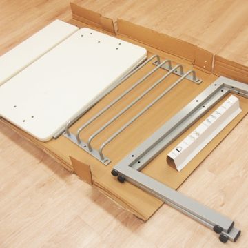 【法人様限定】送料無料 研修用デスク W750xD500 ホワイト RFJD-7570W - 画像 (4)