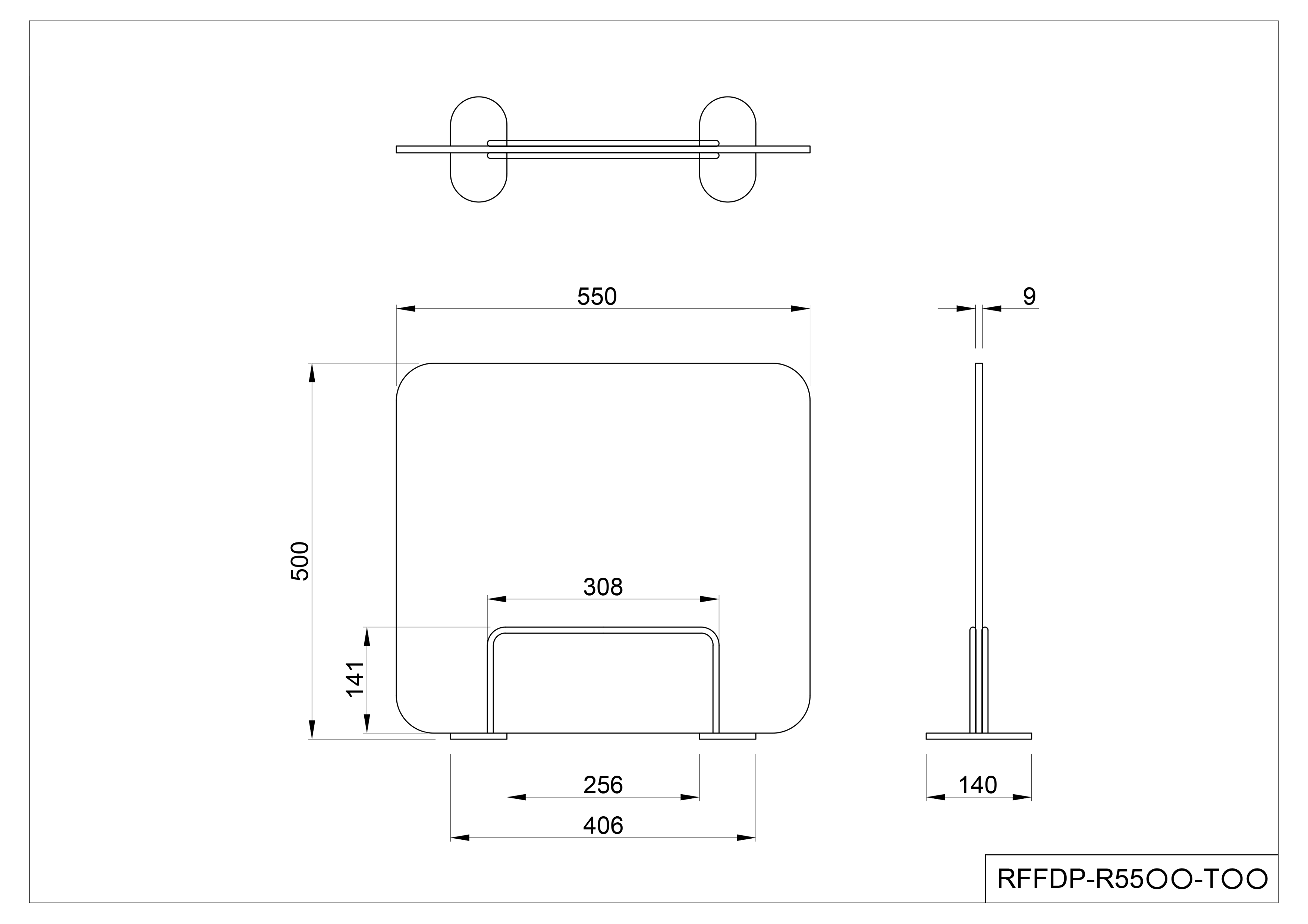 【法人様限定】送料無料 フェルトデスクトップパネル W550×H500 ベージュ×ブラック R型 置き式 RFFDP-R55BE-TBK - 画像 (4)