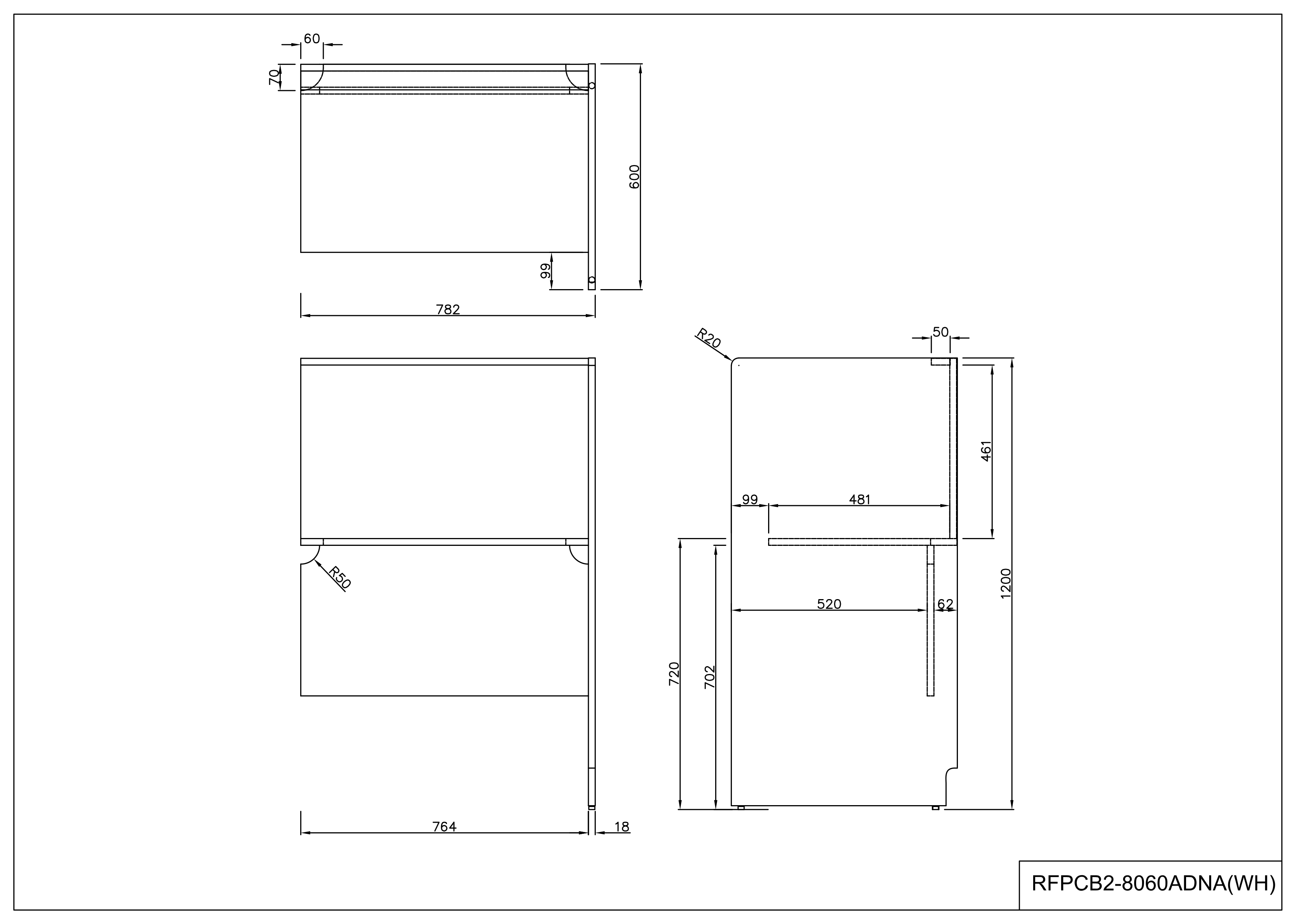 【法人様限定】送料無料 RFPCブースⅡ W800xD600 増連 ナチュラル RFPCB2-8060ADNA - 画像 (4)