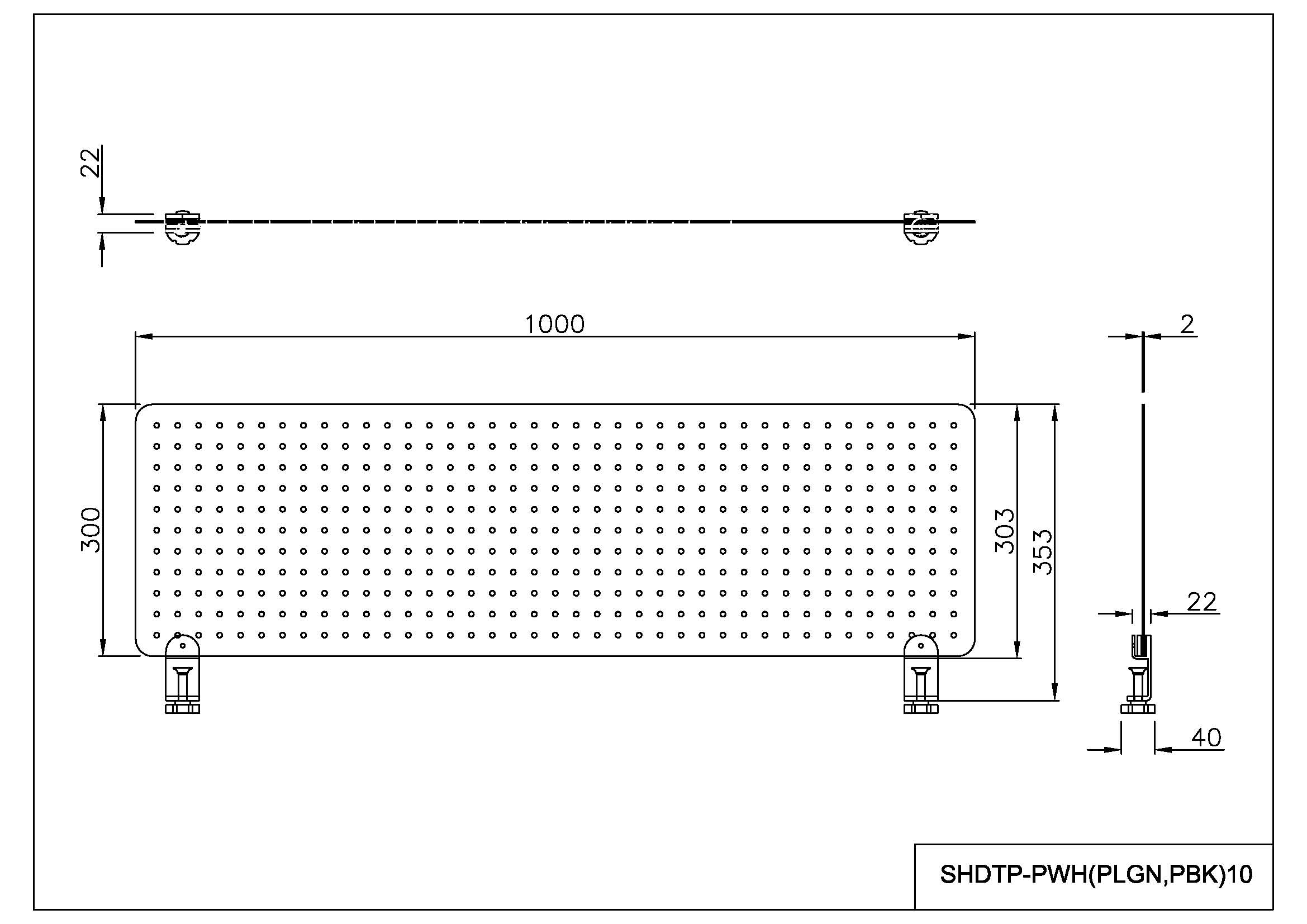 【法人様限定】送料無料 メタルデスクトップパネル W1000 ブラック クランプ型 SHDTP-PBK10 - 画像 (3)