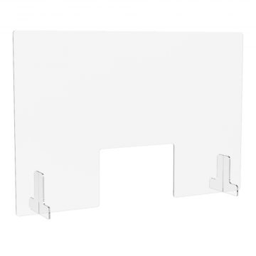 【法人様限定】送料無料 机上アクリルパネル透明 窓付き W900×H600 AFP-9060