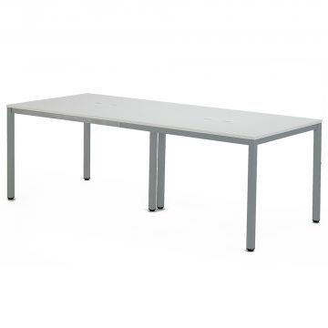 【法人様限定】送料無料 OAミーティングテーブル W2100 ホワイト ATW-2190-AF2