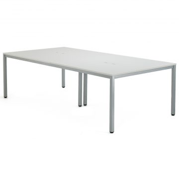 【法人様限定】送料無料 OAミーティングテーブル W2400 ホワイト