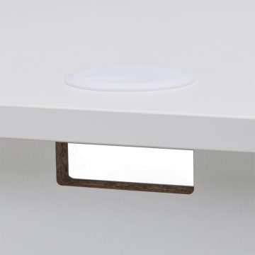 【法人様限定】送料無料 ワーキングデスク W1000xD700 ホワイト GZWD-1070WH - 画像 (4)