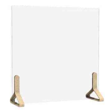 【法人様限定】送料無料 PINZO カラー脚アクリル衝立 W600×H600 バイオプラスチック PPL-6060AC-BE