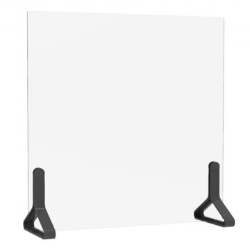 【法人様限定】送料無料 PINZO カラー脚アクリル衝立 W600×H600 ブラック PPL-6060AC-BK