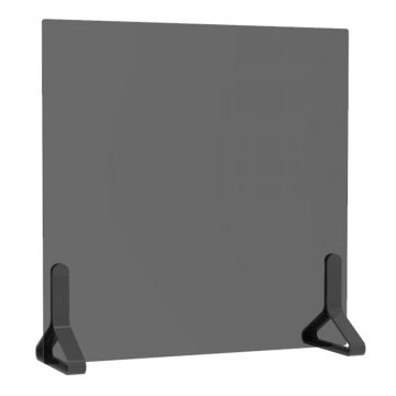 【法人様限定】送料無料 PINZO カラー脚アクリルスモーク衝立 W600×H600 ブラック PPL-6060ACBK-BK