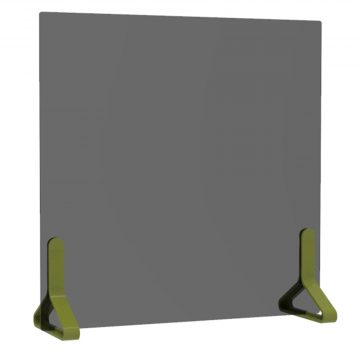 【法人様限定】送料無料 PINZO カラー脚アクリルスモーク衝立 W600×H600 オリーブ PPL-6060ACBK-OV