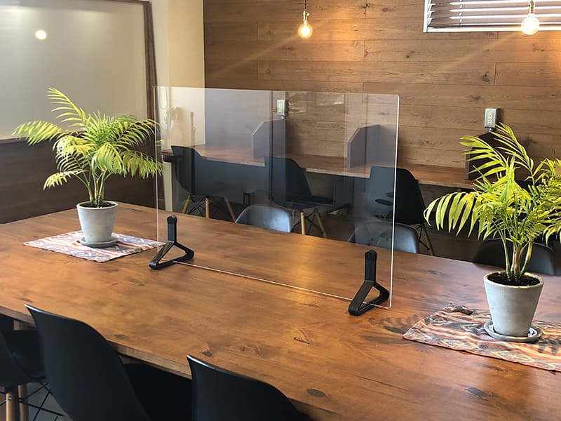 【法人様限定】送料無料 PINZO カラー脚PVC衝立 W900×H600 ブラック PPL-9060PVC-BK - 画像 (5)