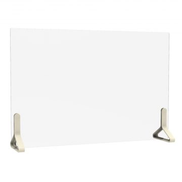 【法人様限定】送料無料 PINZO カラー脚アクリル衝立 W900×H600 オフホワイト PPL-9060AC-WH