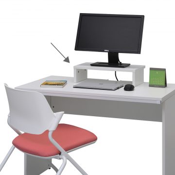 【法人様限定】送料無料 机上PCラックⅡ W450xH120 ホワイト RFDR2-450WH - 画像 (7)