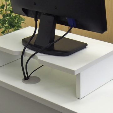 【法人様限定】送料無料 机上PCラックⅡ W450xH120 ホワイト RFDR2-450WH - 画像 (6)