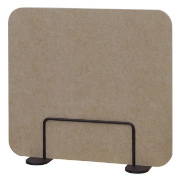 【法人様限定】送料無料 フェルトデスクトップパネル W550×H500 ベージュ×ブラック R型 置き式 RFFDP-R55BE-TBK