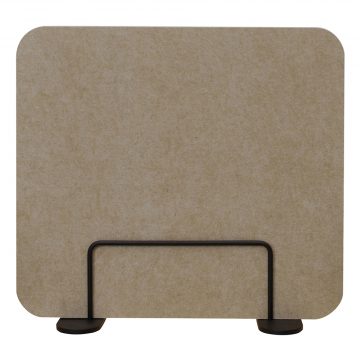 【法人様限定】送料無料 フェルトデスクトップパネル W550×H500 ベージュ×ブラック R型 置き式 RFFDP-R55BE-TBK - 画像 (2)