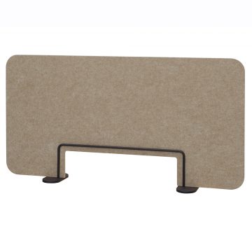 【法人様限定】送料無料 フェルトデスクトップパネル W950×H500 ベージュ×ブラック R型 置き式 RFFDP-R95BE-TBK