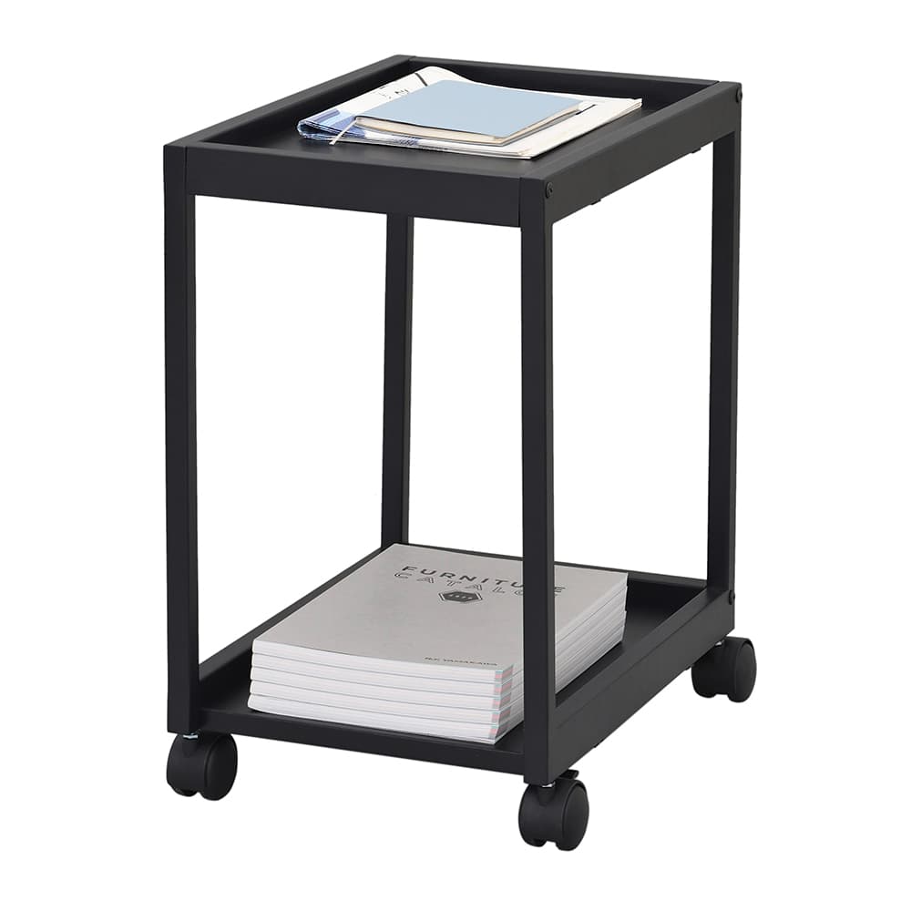 【法人様限定】送料無料 リスム フリーアドレス用ワゴン 2段 ブラック RFFWG-2BK - 画像 (5)