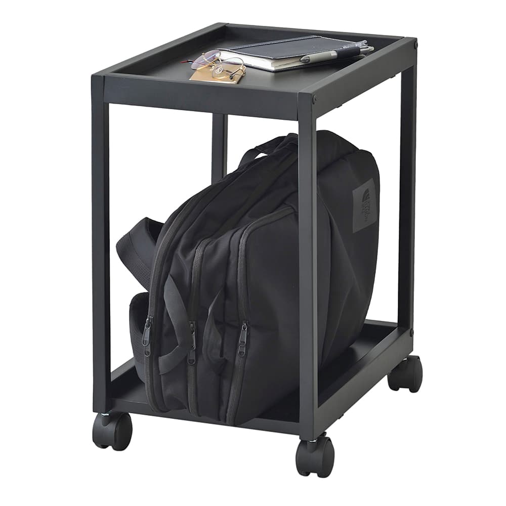 【法人様限定】送料無料 リスム フリーアドレス用ワゴン 2段 ブラック RFFWG-2BK - 画像 (6)