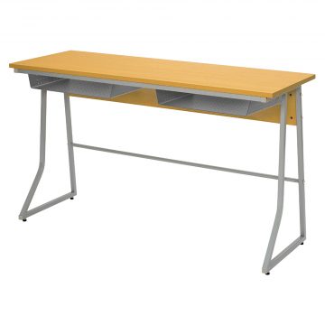 【法人様限定】送料無料 スモール研修用デスクⅢ W1200xD450 ループ脚 ナチュラル RFJD3-1245N