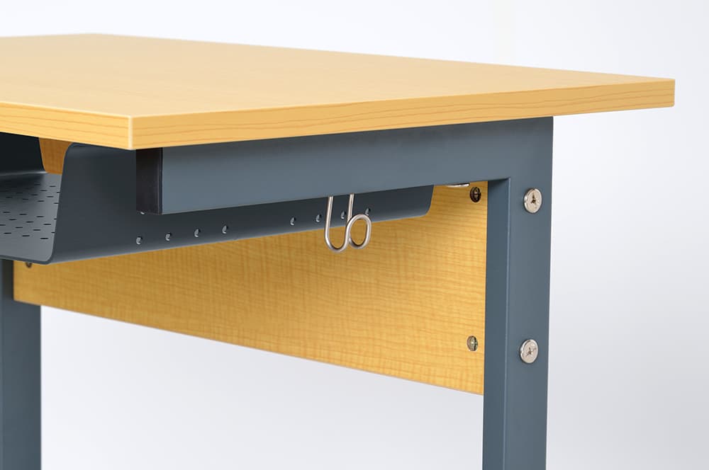 【法人様限定】送料無料 スモール研修用デスクⅢ W600xD450 L字脚 ホワイト RFJD3-6045WL - 画像 (3)