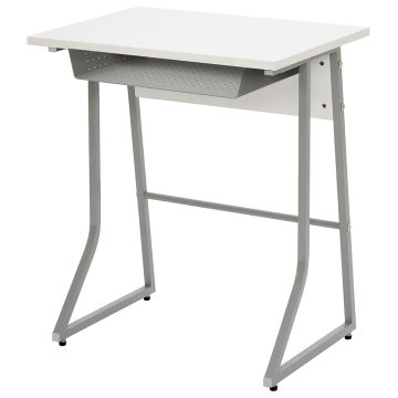 【法人様限定】送料無料 スモール研修用デスクⅢ W600xD450 ループ脚 ホワイト RFJD3-6045W