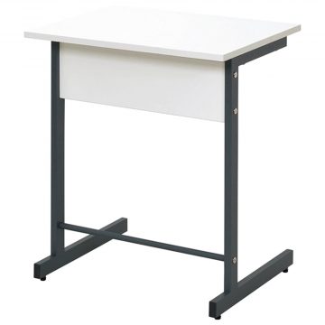 【法人様限定】送料無料 スモール研修用デスクⅢ W600xD450 L字脚 ホワイト RFJD3-6045WL - 画像 (4)