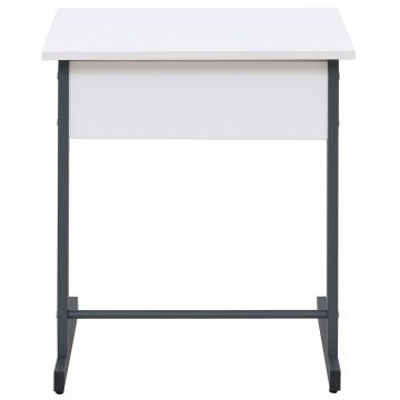 【法人様限定】送料無料 スモール研修用デスクⅢ W600xD450 L字脚 ホワイト RFJD3-6045WL - 画像 (5)