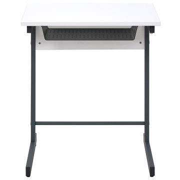 【法人様限定】送料無料 スモール研修用デスクⅢ W600xD450 L字脚 ホワイト RFJD3-6045WL - 画像 (6)