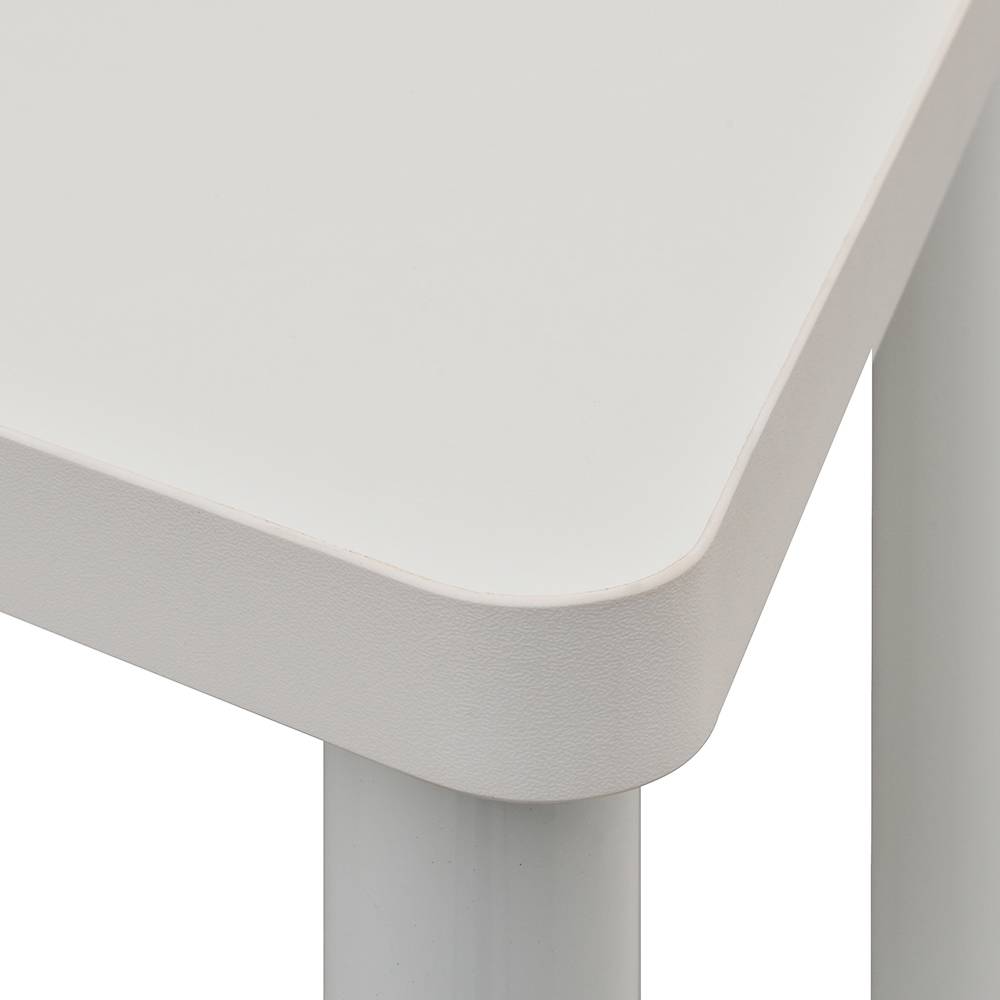 【法人様限定】送料無料 研修用台形キャスターテーブル W800×D450 ホワイト RFJDC-8045DWH - 画像 (3)