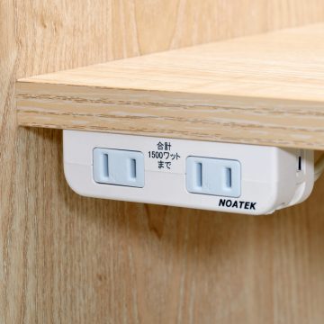 【法人様限定】送料無料 RFPCブースⅡ W800xD600 基本 2ヶ口コンセント付き ナチュラル RFPCB2-8060NA-NC - 画像 (4)