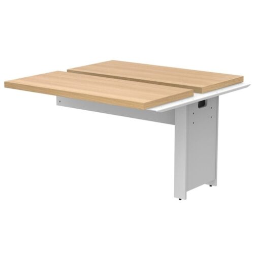 【法人様限定】送料無料 ソリード フリーアドレス用デスクⅡ 増連 W1200×D1200 オーク×ホワイト脚 RFTFT2-1212ADOA-WL