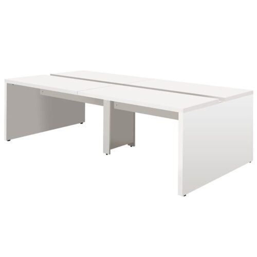 【法人様限定】送料無料 ソリード フリーアドレス用デスクⅡ W2400×D1200 ホワイト×ホワイト脚 RFTFT2-2412WH-WL